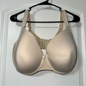 Cacique Lightly Lined Full Coverage Bra Size 44DDD Wired Cream Color